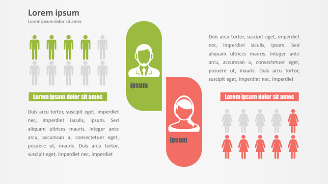 男人女人对比PPT素材