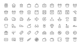 1000多个可编辑线性PPT小图标