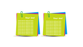 活页便签纸PPT文本框