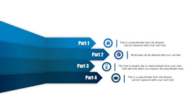 立体箭头幻灯片目录模板