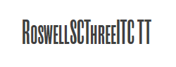 RoswellSCThreeITC TT字体