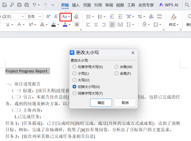 Word文本编辑快捷操作分享：快速更换大小写，添加带圈字符、字符边框